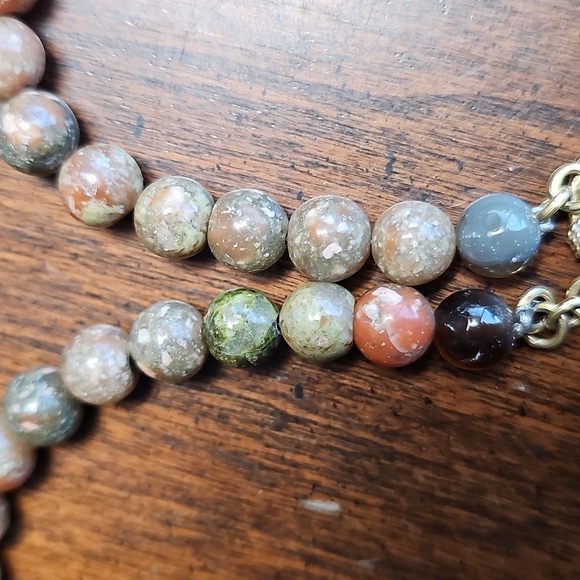 Handmade Jasper & Trade Bead Vintage Necklace - Picture 11 of 12